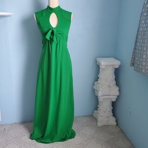 Vintage Patricia Fair green maxi dress B40
